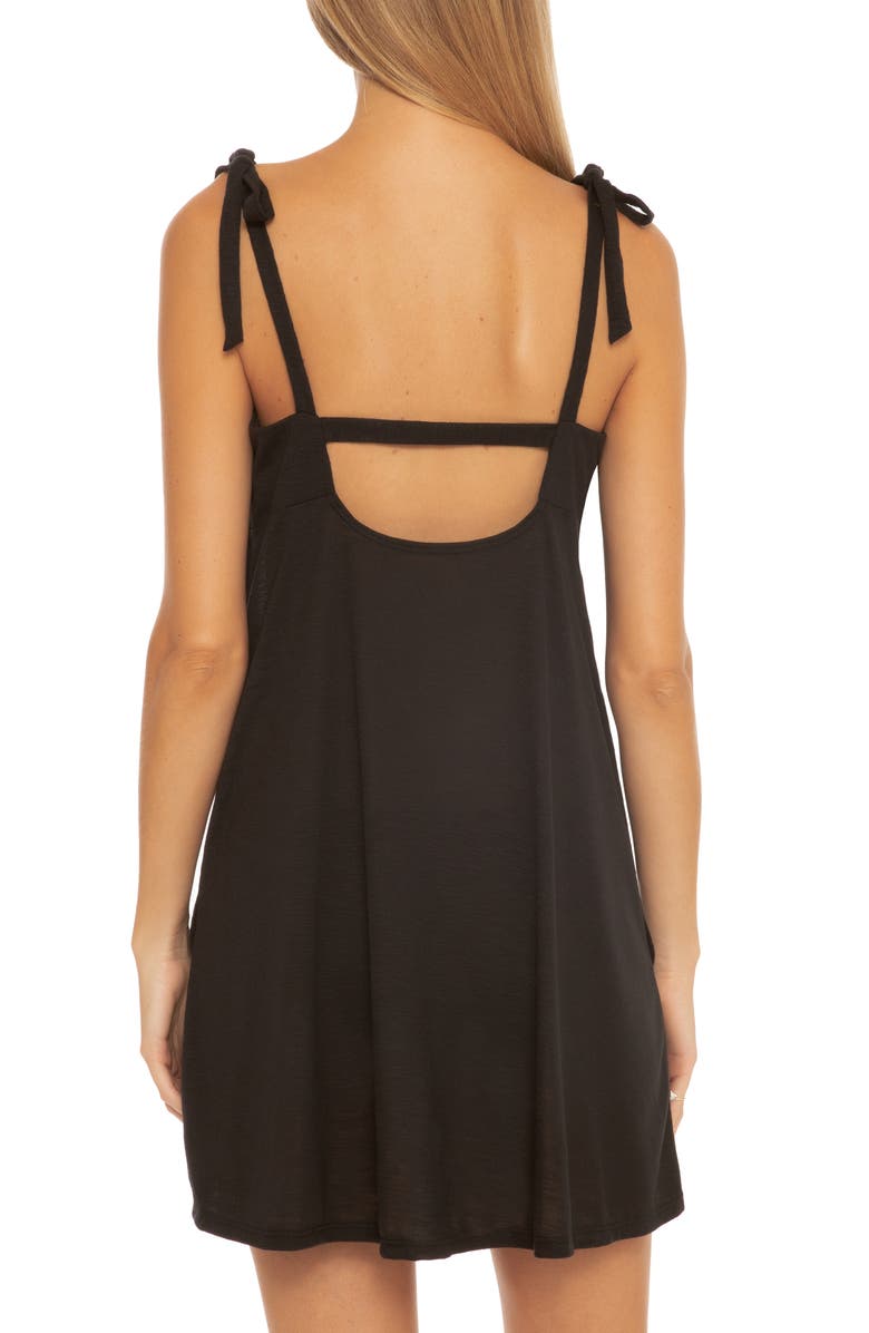 Becca Breezy Basics Keyhole Tie Sleeve Cover-Up Dress, Alternate, color, 