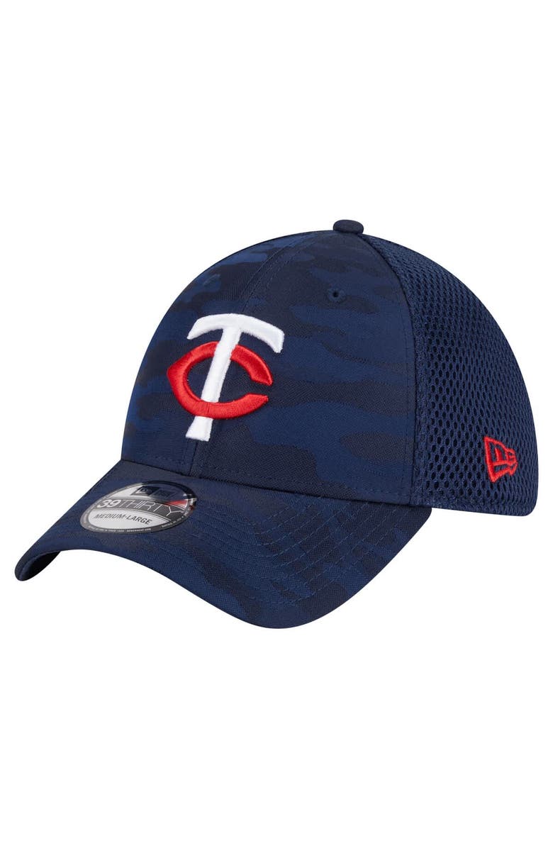 New Era Men's New Era Navy Minnesota Twins Subtle Camo 39THIRTY Flex Hat, Alternate, color, Navy