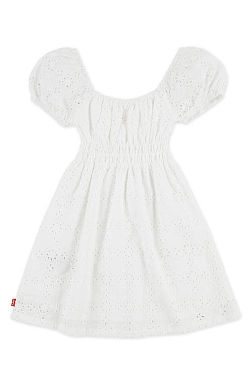LEVI'S® LEVI'S® FLORAL EYELET PUFF SLEEVE DRESS