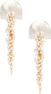 Freya Rose Hakuro Mother of Pearl and Pearl Long Drops
