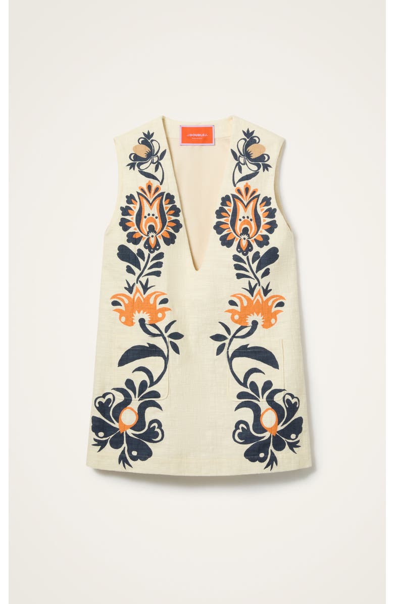 La DoubleJ Cream Soda Tunic Placée, Alternate, color, Selva Placée Blue