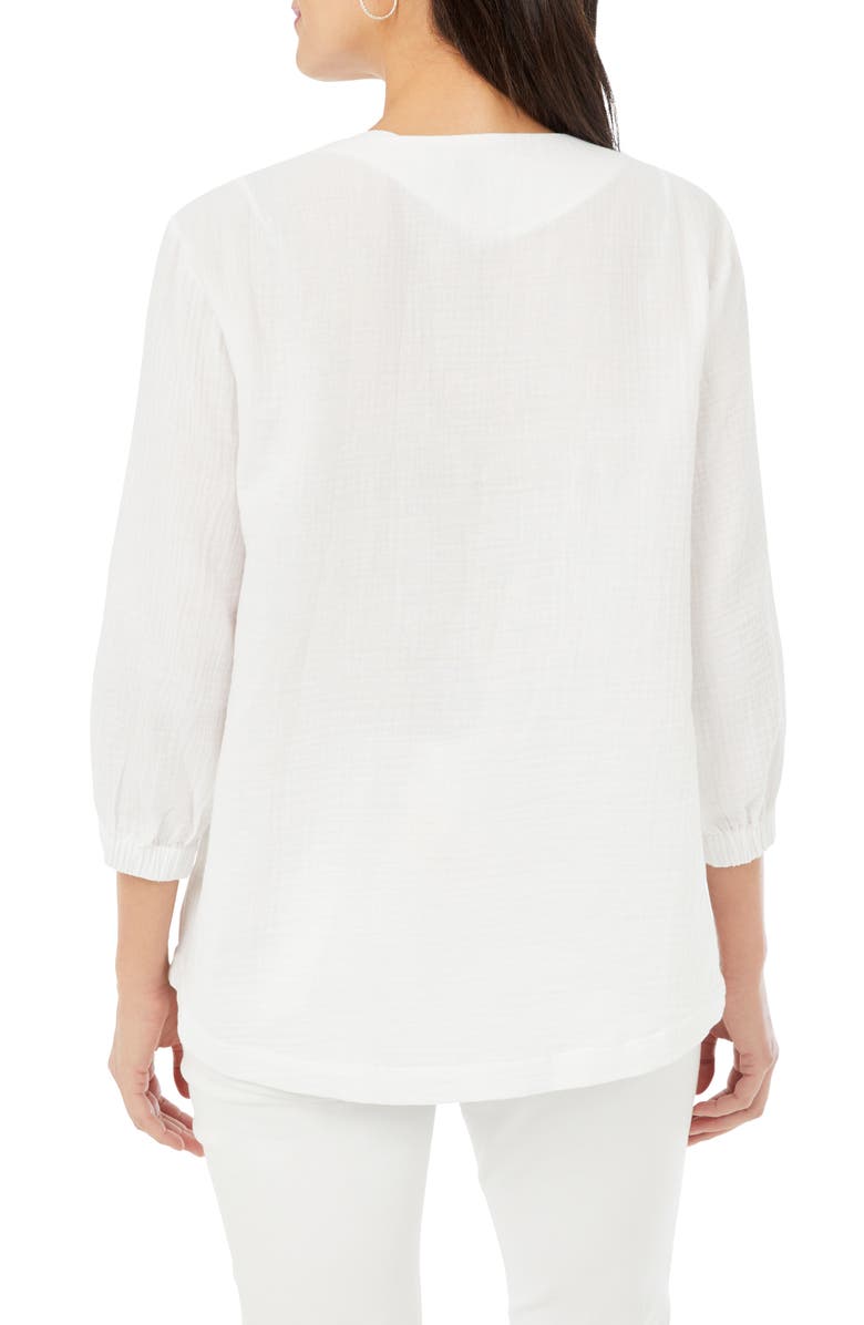 Foxcroft Evie Gauze Blouse, Alternate, color, 
