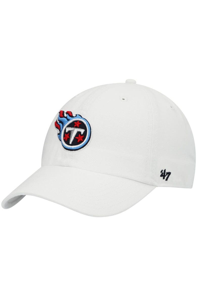Men's '47 White Tennessee Titans Clean Up Adjustable Hat, Main, color, White