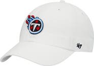 '47 Men's '47 White Tennessee Titans Clean Up Adjustable Hat