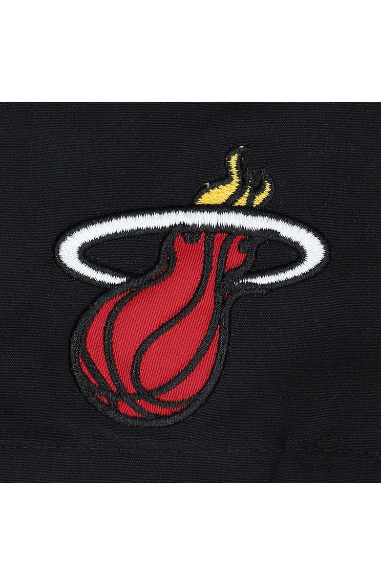 G-III SPORTS BY CARL BANKS Men's G-III Sports by Carl Banks Black Miami Heat Sand Beach Volley Swim Shorts, Alternate, color,