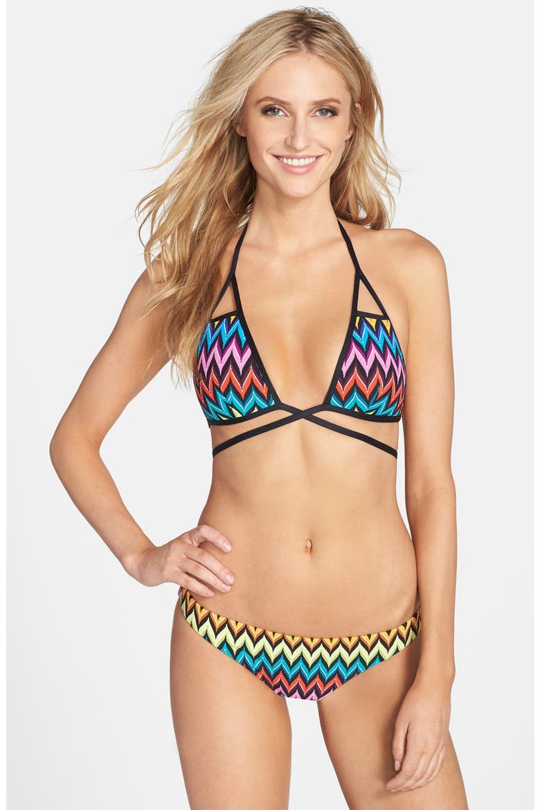'Serra' Wrap Bikini Top, Alternate, color, GYPSET
