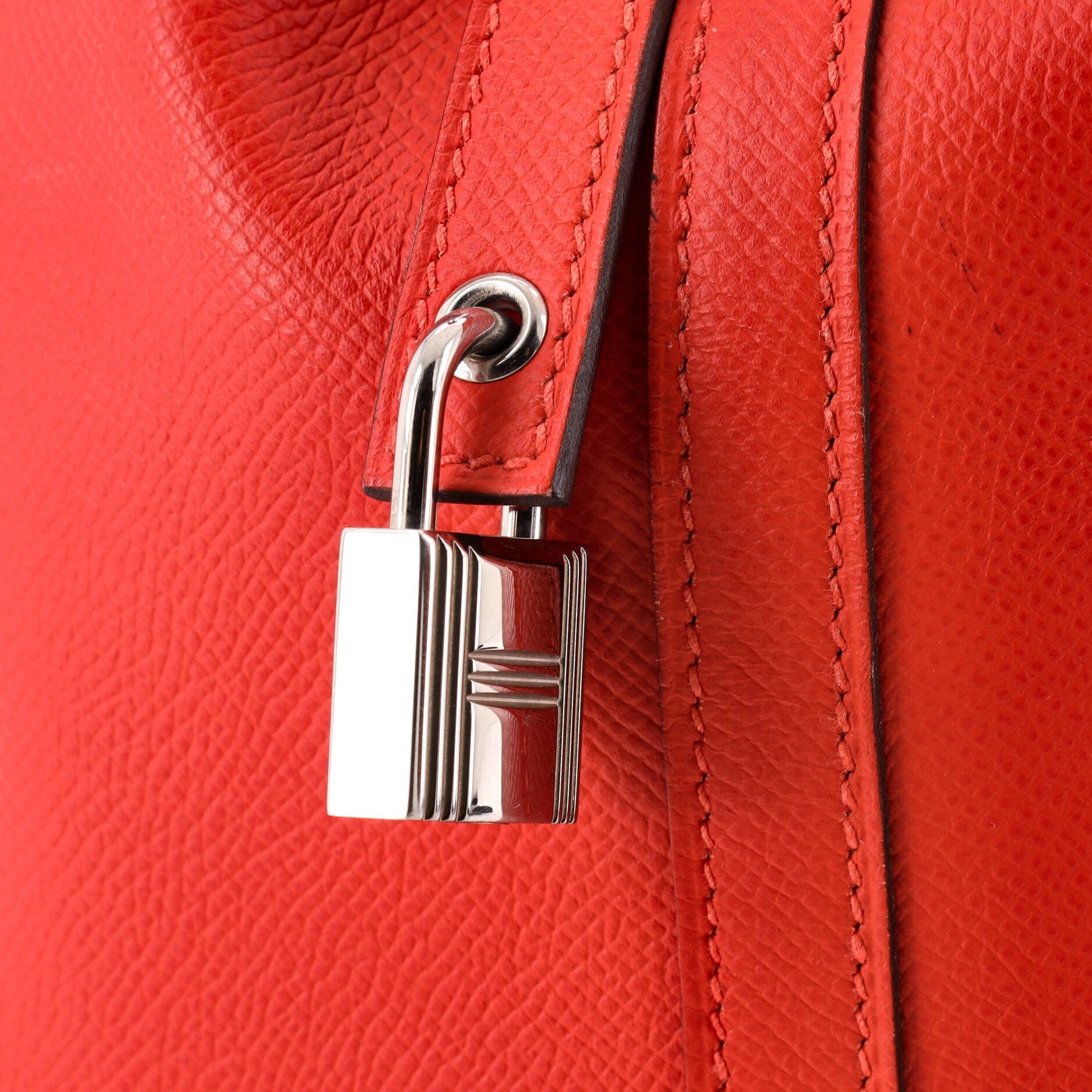 Pre-Owned Hermes Picotin Lock Bag Tressage Epsom MM, Alternate, color, Capucine/Bleu Du Nord/Rouge H