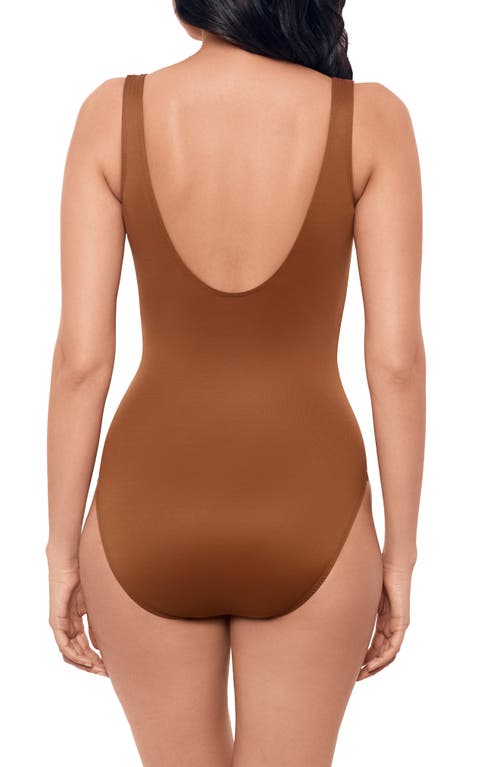Shop Miraclesuit ® Rock Solid Revele One-piece Swimsuit In Bronze Brown