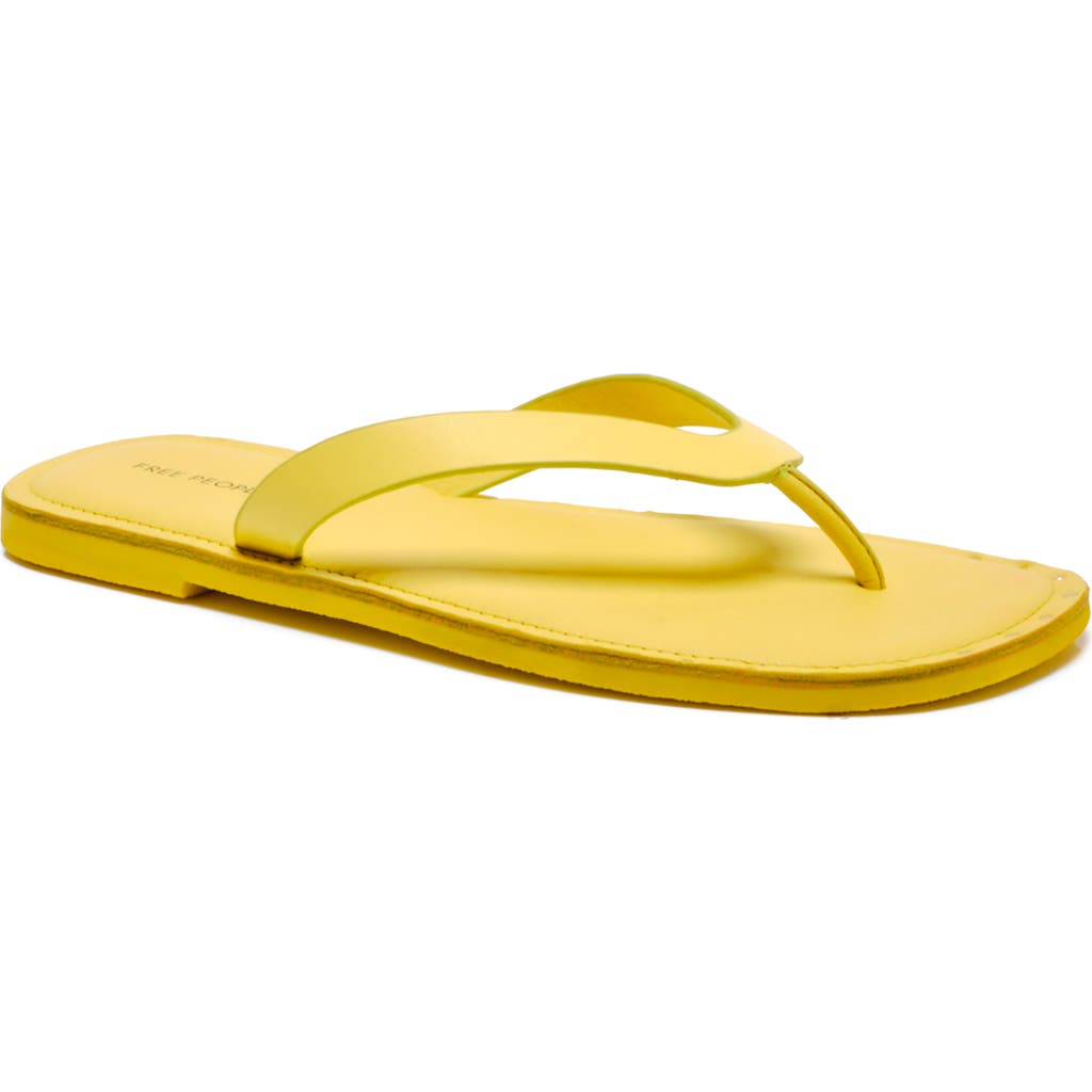 Shop Free People Sona Flip Flop In Lemon