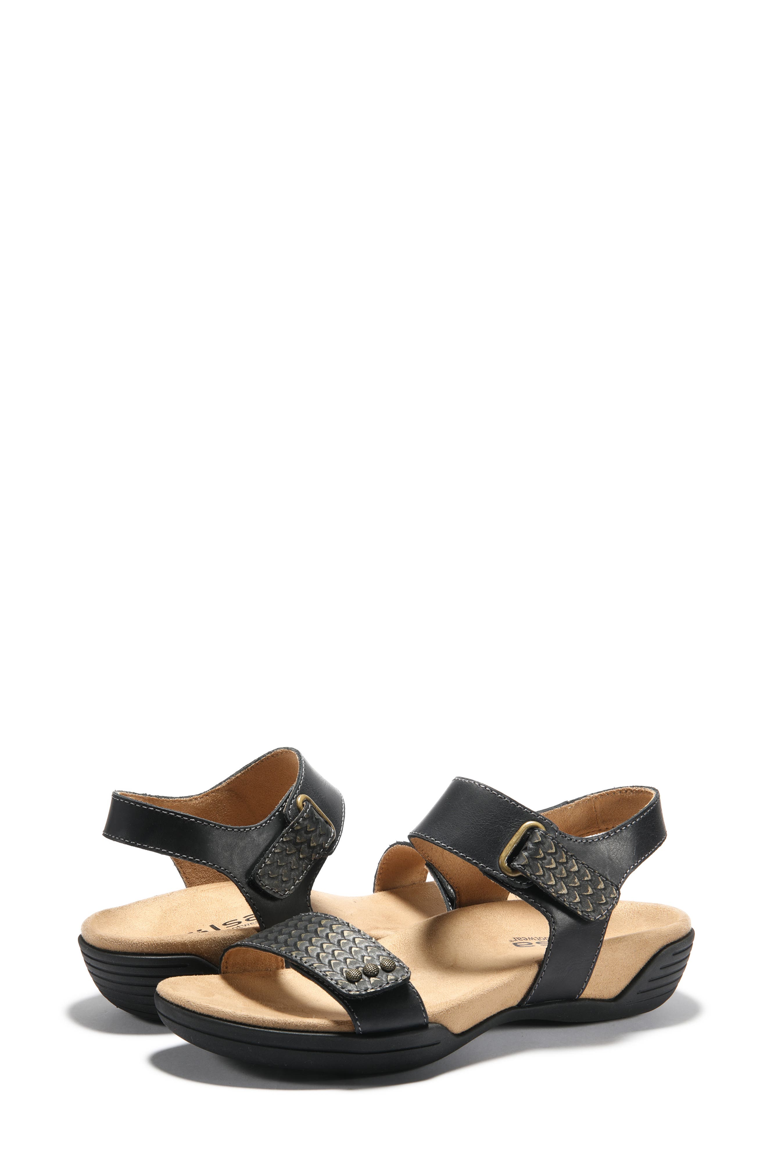 Hälsa Footwear Dominica Sandal, Alternate, color, Black Leather