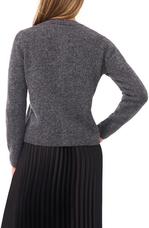 Halogenr Halogen(r) Fuzzy Crewneck Cardigan In Gray