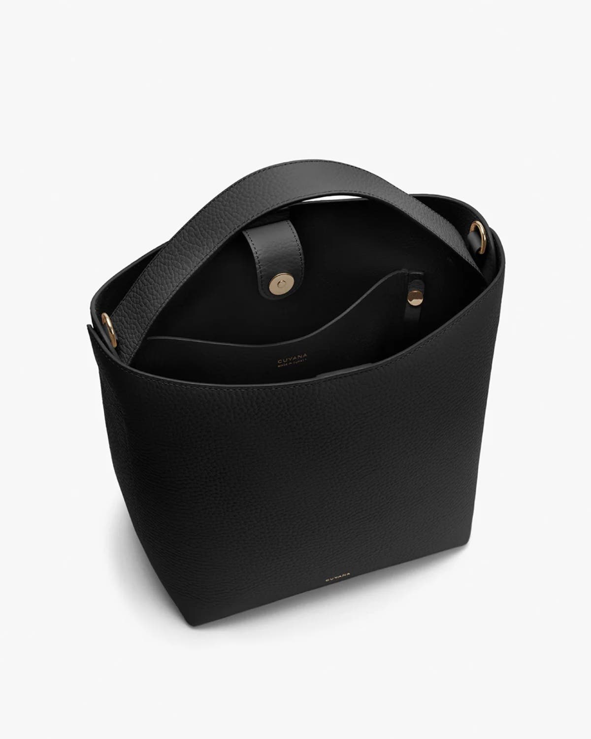 Cuyana Linea Bucket Bag, Alternate, color, Black