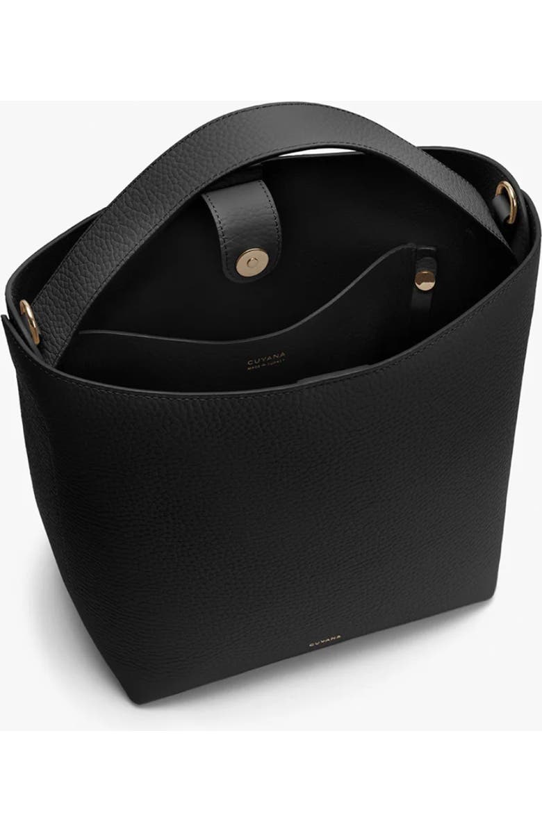 Cuyana Linea Bucket Bag, Alternate, color, Black