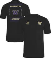 adidas Men's adidas Black Washington Huskies Locker Football Icon AEROREADY Pre-Game T-Shirt