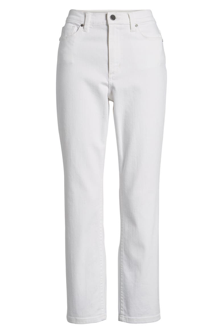 Straight Leg Crop Jeans, Alternate, color, WHITE