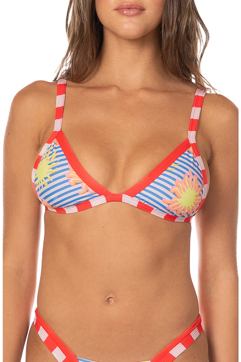 Awake in Light Rewind Reversible Bikini Top, Main, color, OPEN BLUE