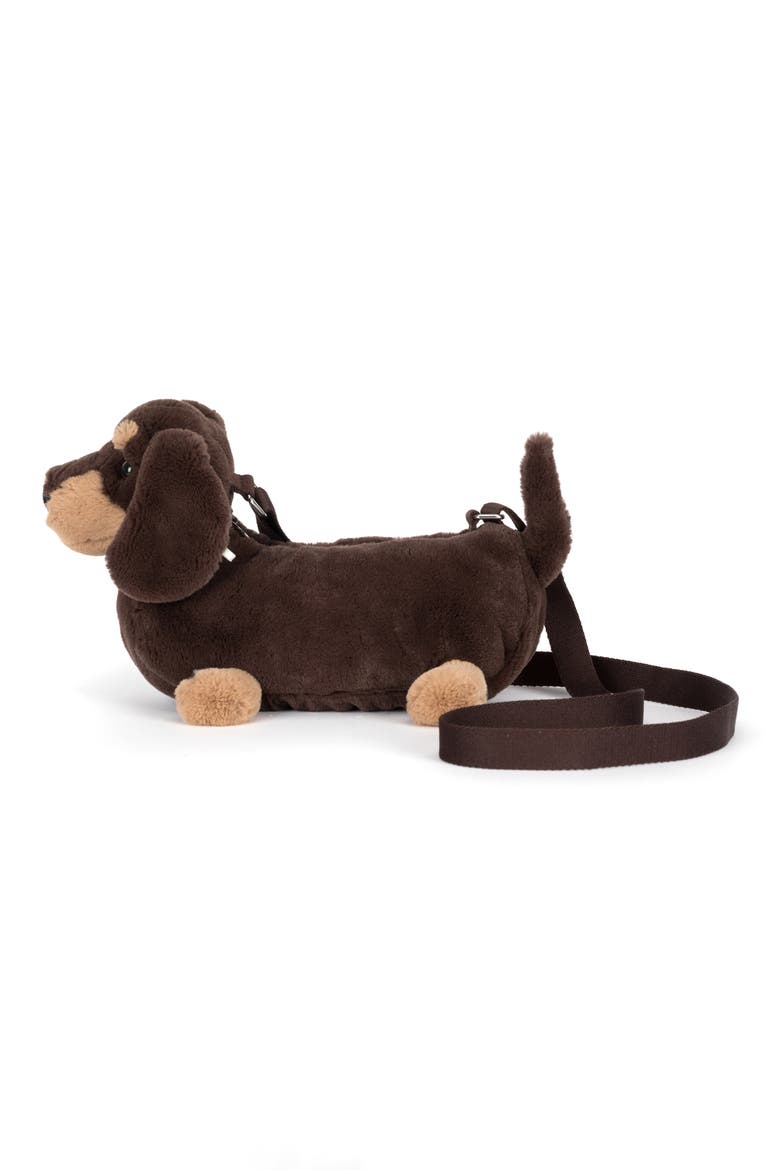 Kids' Otto Sausage Dog Shoulder Bag, Alternate, color, BROWN