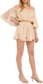 Endless Rose Off the Shoulder Chiffon Romper