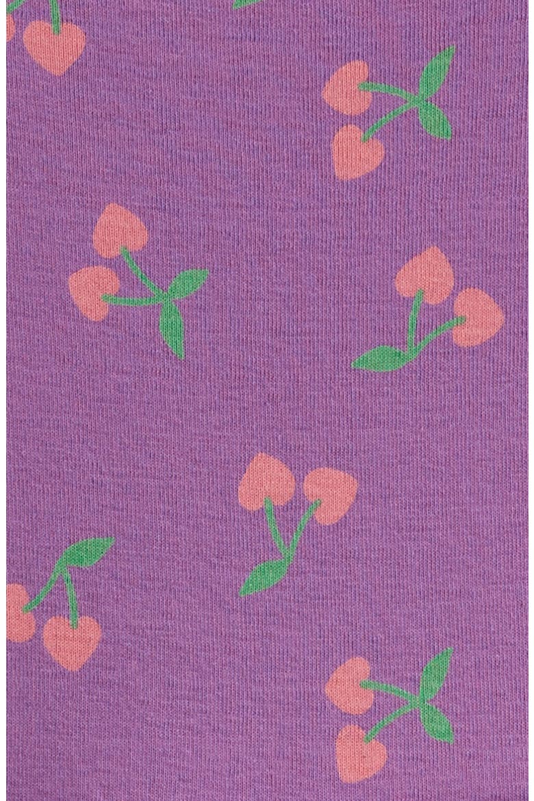 Kids' Print Cotton Dress, Alternate, color, PURPLE FOXGLOVE CHERRY HEARTS