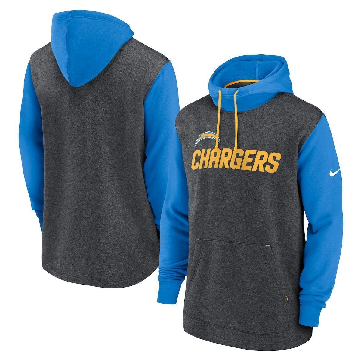 Nike Men's Nike Heathered Charcoal/Powder Blue Los Angeles Chargers ...