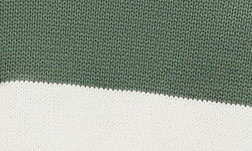 Beach Riot Callie Colorblock Crewneck Sweater In Green