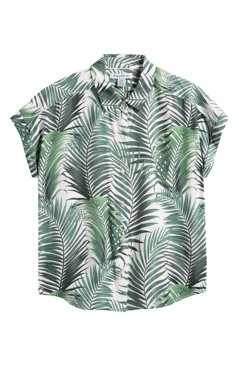 Tommy Bahama Leaf of Luxury Short Sleeve Silk Button-Up Shirt, Alternate, color,
