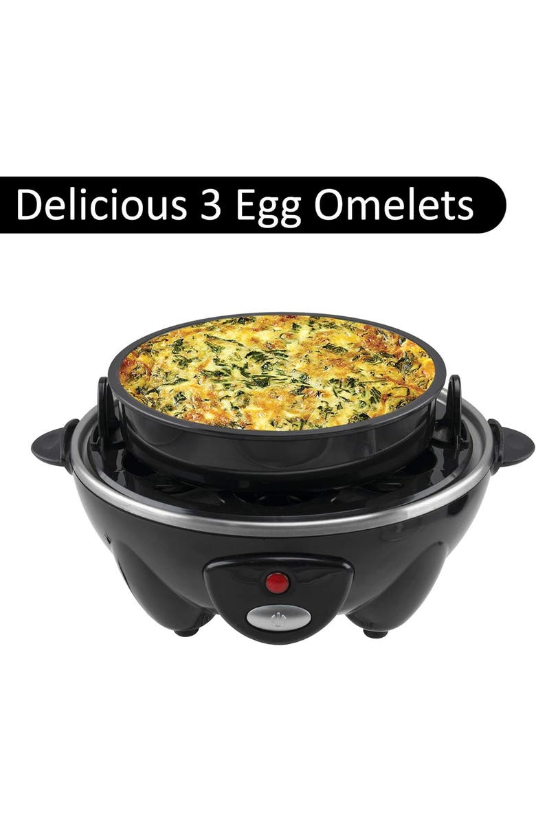 Brentwood 7 Egg Cooker/Steamer, Alternate, color, Black