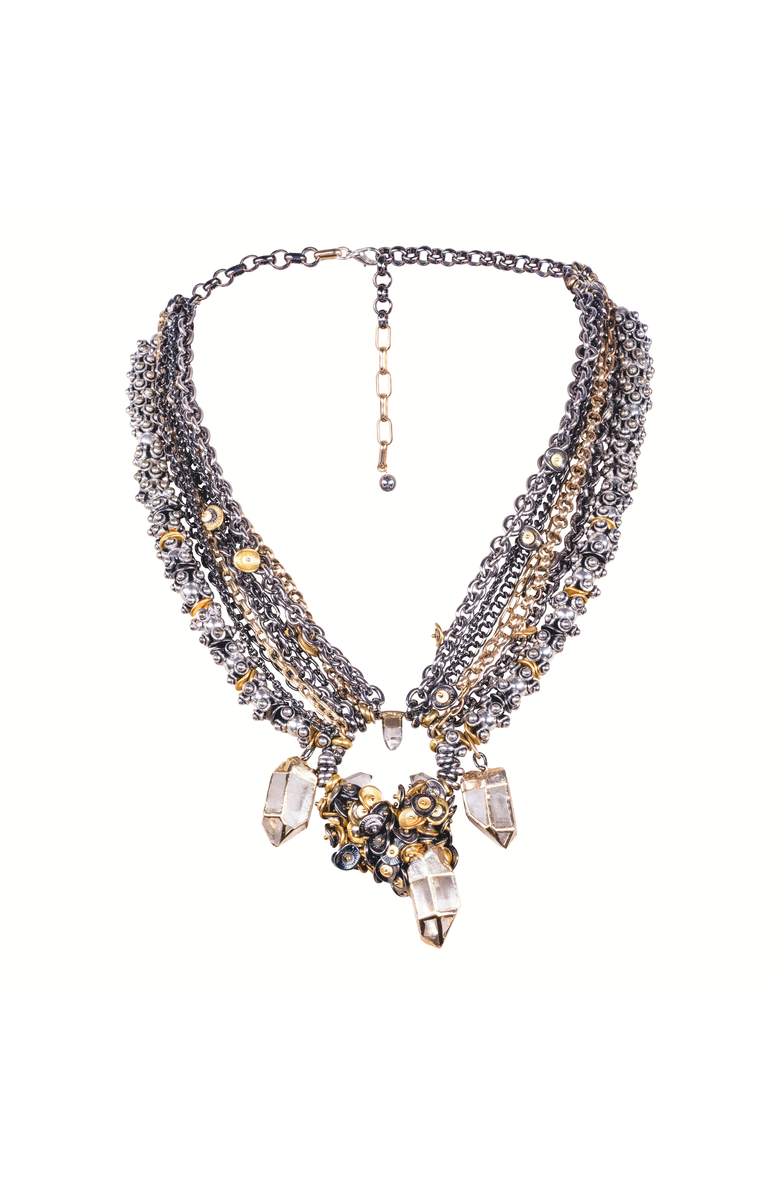 Lunaversoul Star of a Story Necklace, Main, color, Gold/Silver