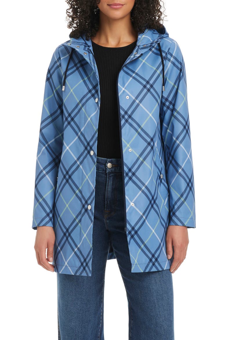 Hooded A-Line Jacket, Alternate, color, TIMELESS BIAS PLAID