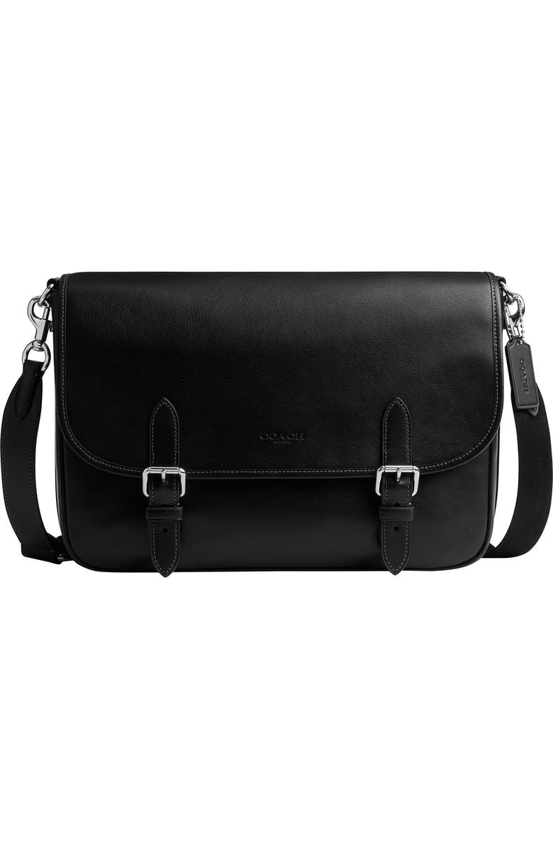 COACH Hitch Leather Messenger Bag, Main, color,
