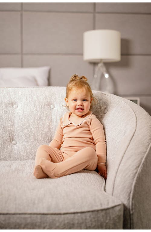 Pouf Girls Collar Footie In Pink