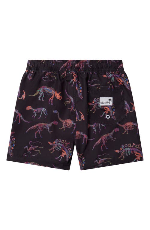 Boardies Kids' Dino Bones Swim Trunks In Black