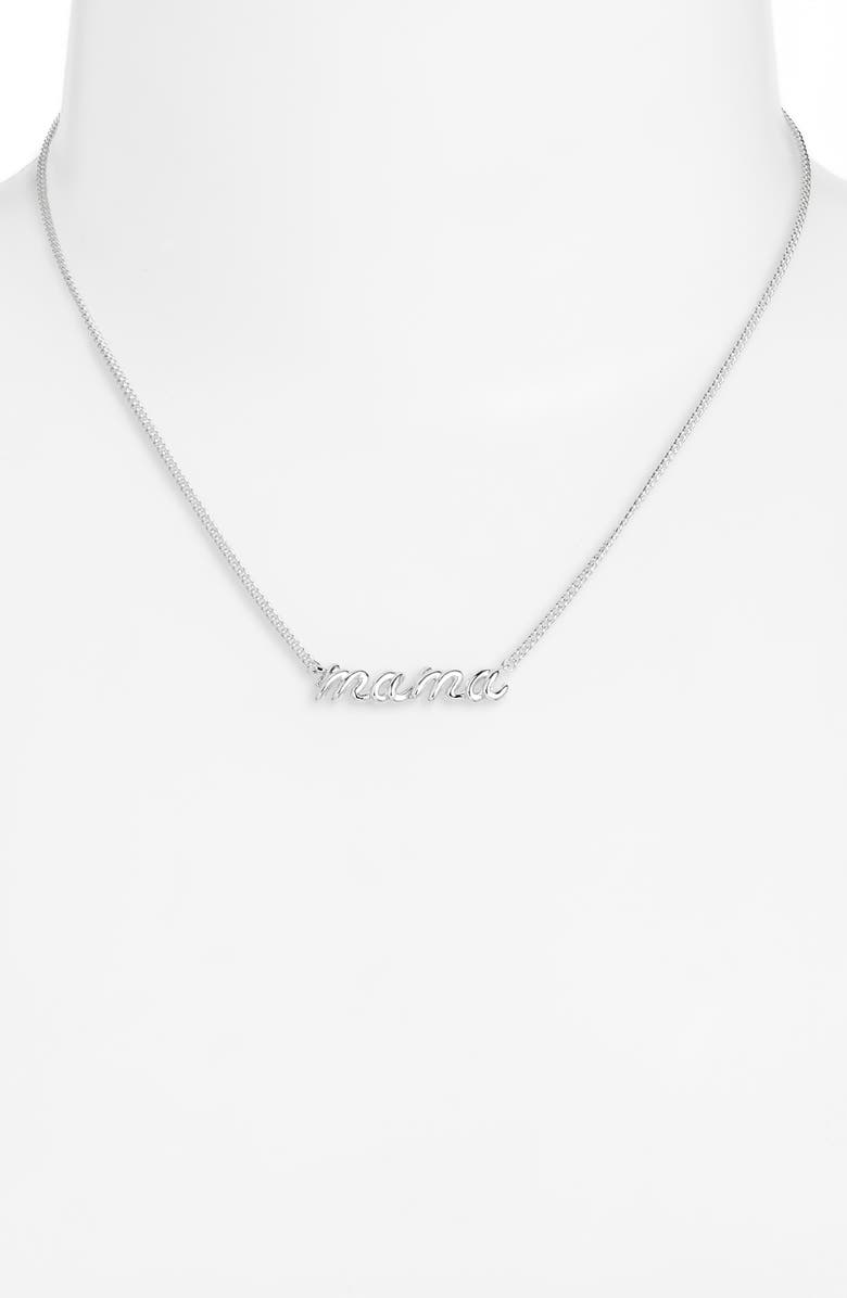 Kendra Scott Mama Script Pendant Necklace, Alternate, color,