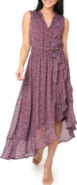 GIBSONLOOK Floral Sleeveless High-Low Dress