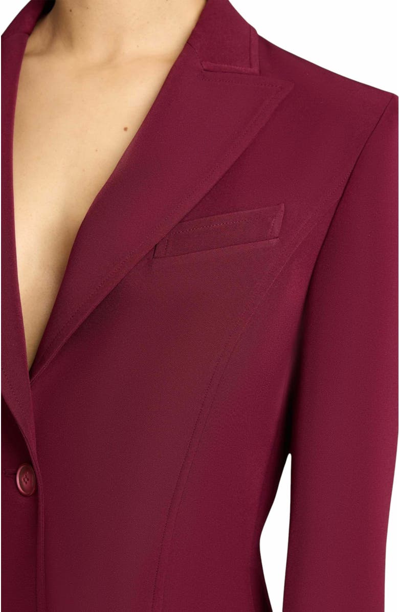 Santorelli JESS Single Button Peak Lapel Jacket with Seam Detail in Soft Stretch Crepe, Alternate, color,