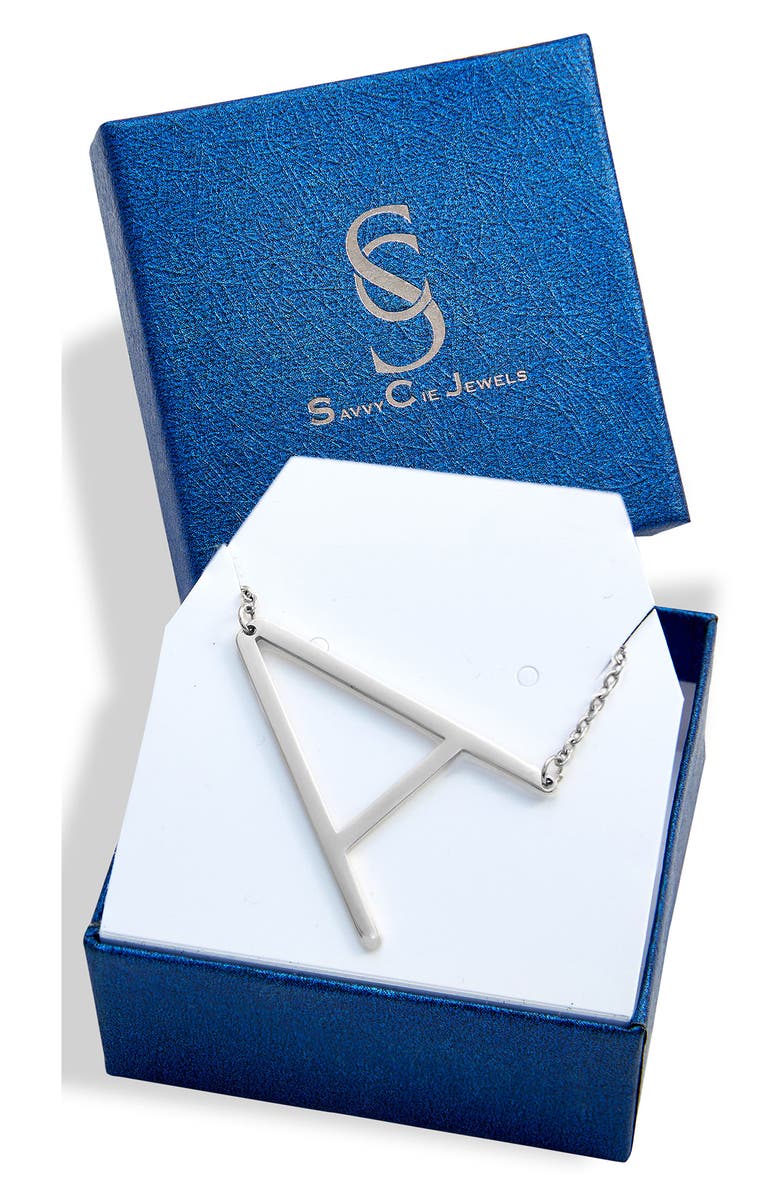 SAVVY CIE JEWELS Large Initial Necklace, Alternate, color, 