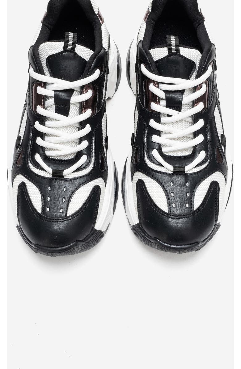 Prologue Shoes Loretta Platform Sneakers, Alternate, color, Black White