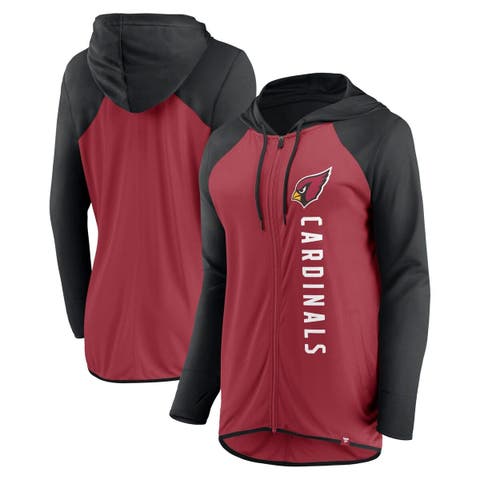 Women's Fanatics Branded Cardinal/Black Arizona Cardinals Forever Fan Full-Zip Hoodie