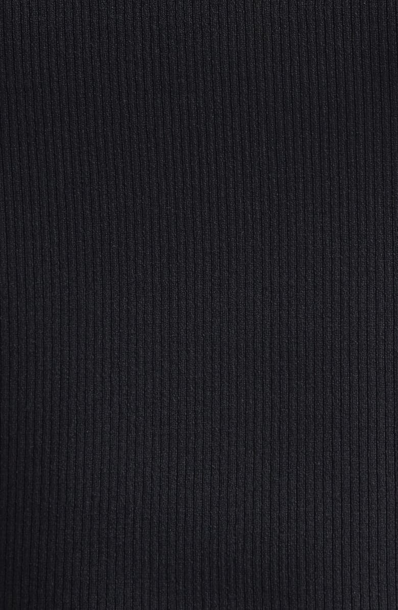 Ulla Johnson Clelia Rib Knit Crochet Top, Alternate, color, Noir