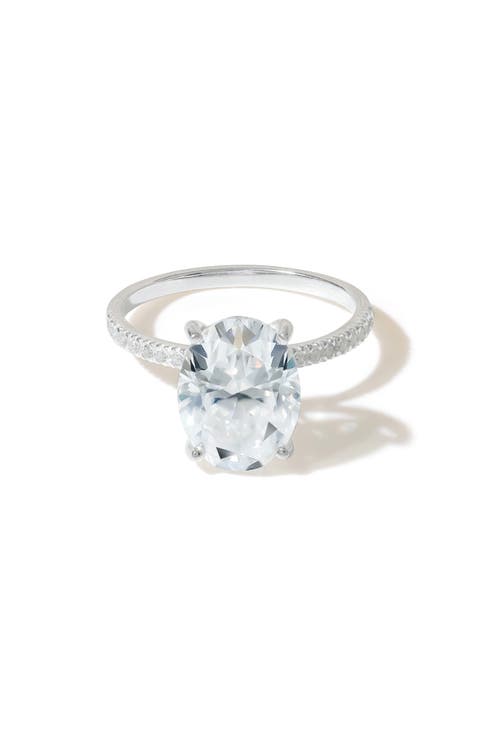 Oval Moissanite Pavé Ring