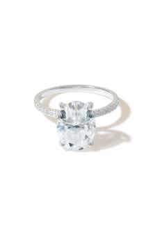 Oval Moissanite Pavé Ring