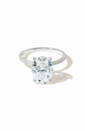 Oval Moissanite Pavé Ring