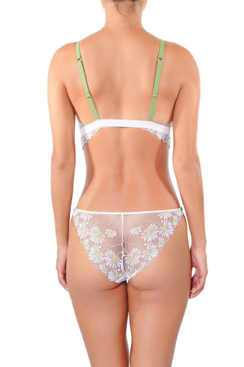 Dance des Fleurs Embroidered Lace Bikini, Alternate, color, FLORAL GREEN