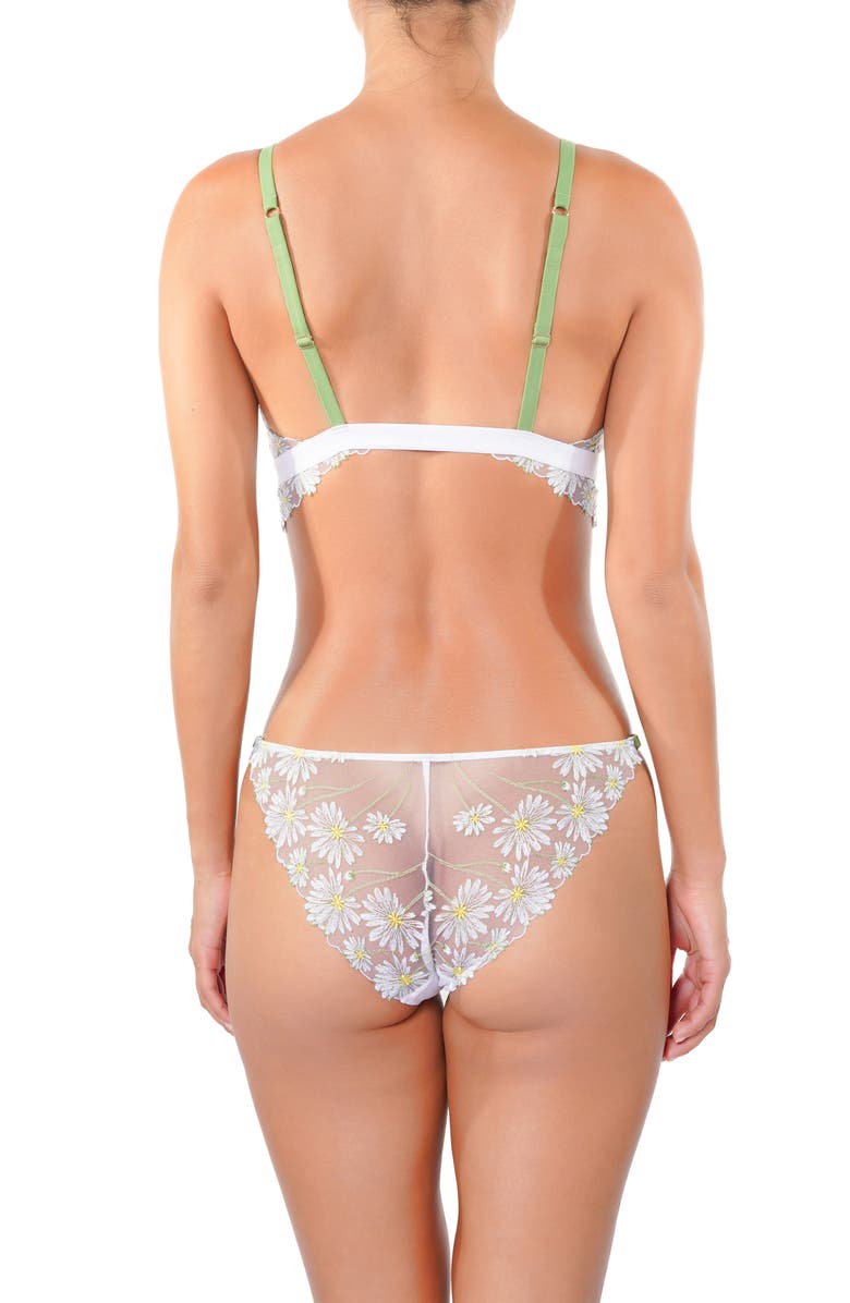 Huit Dance des Fleurs Embroidered Lace Bikini, Alternate, color, Floral Green