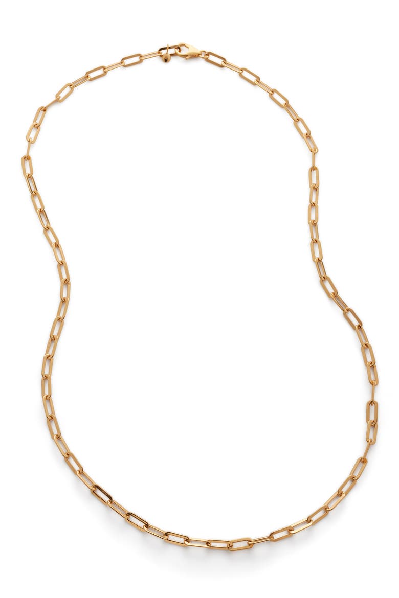 Deco Paper Clip Chain Necklace, Main, color, YELLOW GOLD