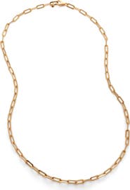 Monica Vinader Deco Paper Clip Chain Necklace