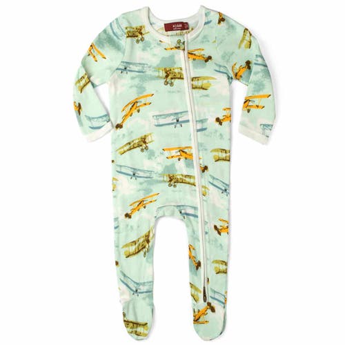 Milkbarn Organic Cotton Zipper Footed Romper