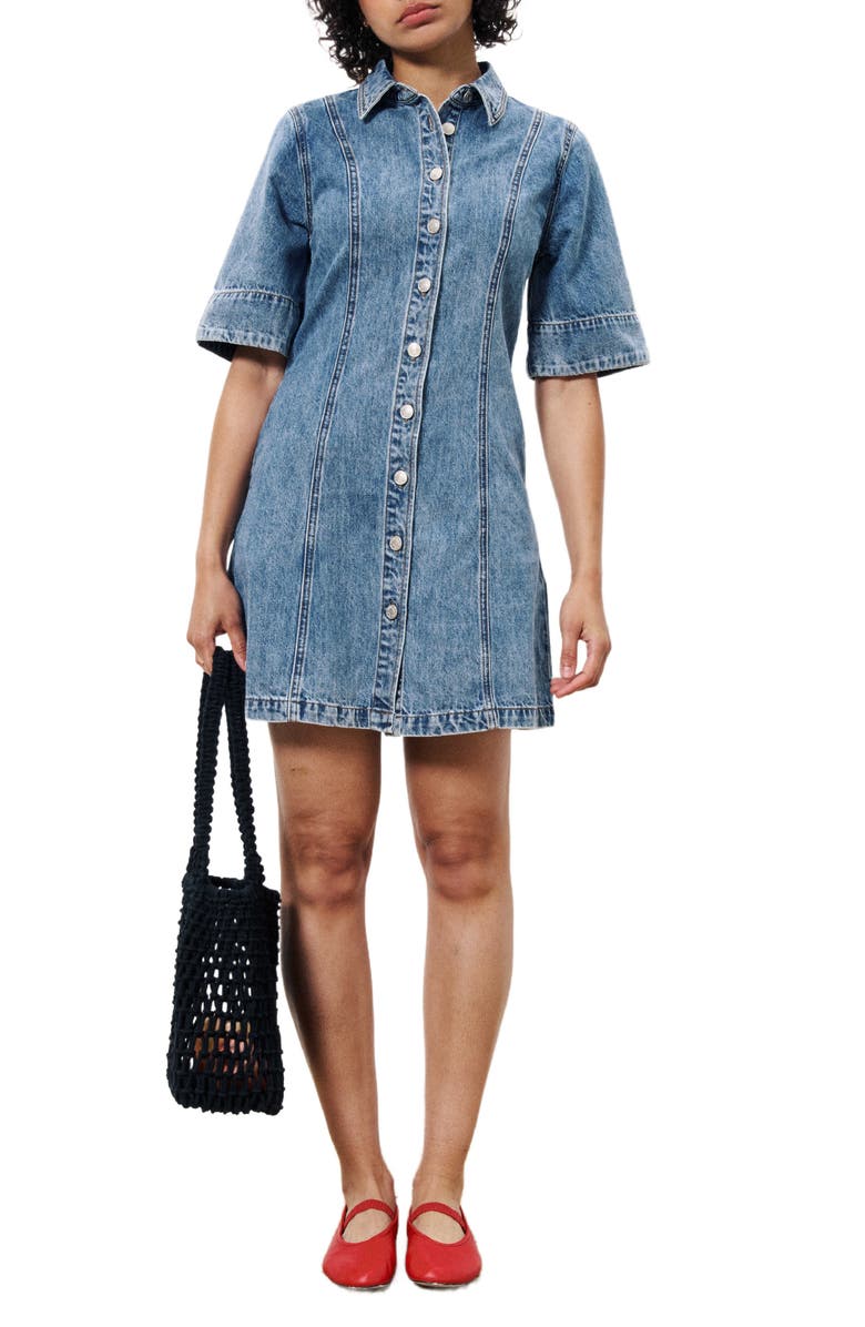 FRNCH Ellyne Denim Dress, Main, color, 