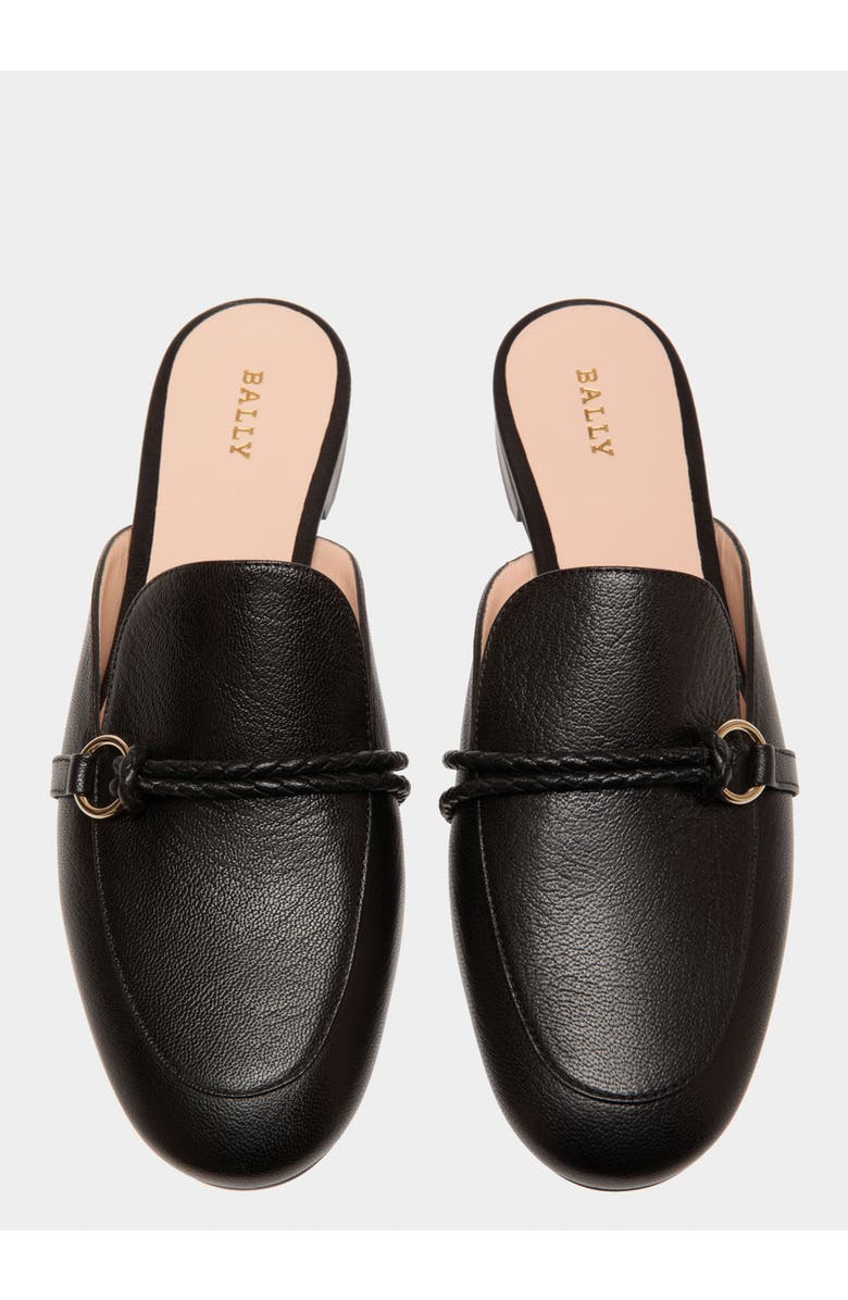Bally Slipper in Grained Leather, Alternate, color, Black