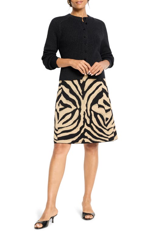 Nic + Zoe Nic+zoe Zebra Stripe Knit Skirt In Multi